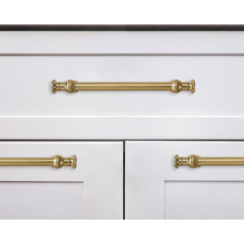 CABDM 2 Pack 5 Inch Hole Center Brushed Brass Cabinet