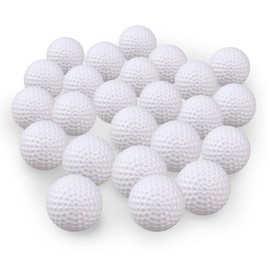 KOFULL Golf Practice Balls, Fake Hollow Plastic Golf Balls for Indoor Training, Suitable for Golf Party Decorations - Pack of 50 pcs (White)