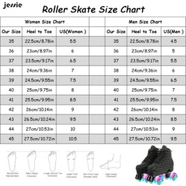 jessie Womens Roller Skates Water Ripple High-top Roller Skates Four-Wheel Roller Skates Shiny Roller Skates for Adult Youth Boys Girls Outdoor with Shoes Bag (Black Ripple Flash,39=US:6.5)