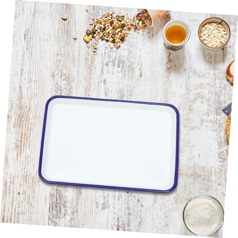 MOKKHNB Enamel Roasting Baking Dish Heat Resistant Oven Tray for