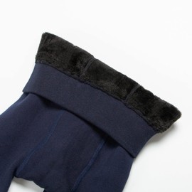 Girls Winter Tights Thick Fleece Lined Strechy Soft Pantyhose School Uniform (Navy, 6-8 Years)