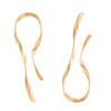 Asymmetrical Earrings for Women 18 K Gold Silver Spiral Helix