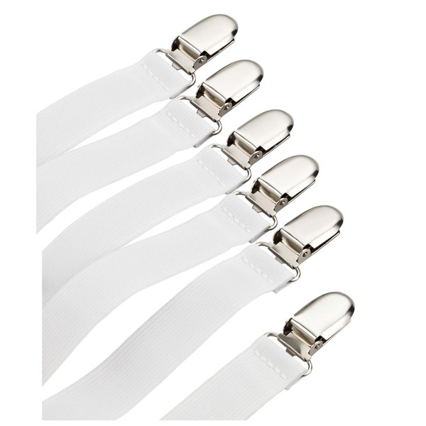 DESERMO Set of 6 Extra Long Bed Sheet Tensioners with