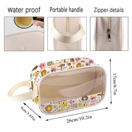 CMNIM Softball Mom Clear Makeup Bag Softball Lover Gift I'm A Hot Mess Always Stressed and Proudly a Softball Mama Gift, 25721 Softball Mom Bag