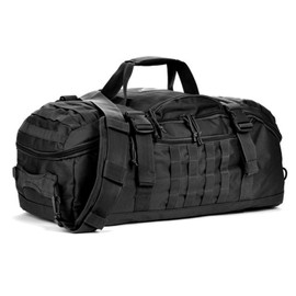 Miramrax Gym Bag Duffle Bags Backpack - Travel Weekender Bag for Men Women Workout Bag for Military,Sports,Overnight,Basketball,Tactical,Football,Waterproof & Tear Resistant (Black, 45l)