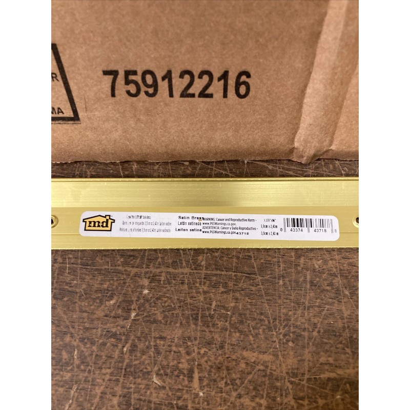 Md M-D 1.375-in x 96-in Satin Brass Floor Carpet Trim