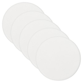 PATIKIL Round Diatomite Drink Coasters 4inch, 5 Pack Water Absorbent Diatomaceous Coaster Quick Dry Cup Coaster for Bathroom Kitchen Laundry Room, White