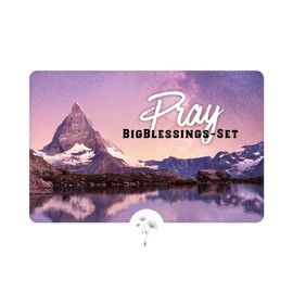 Segensart - Big Blessing Set „Pray“ – 12 XL-Postkarten (16 × 11,5 cm) mit Bibelversen, inkl. 2 Gratis-Karten – aus Naturpapier – christliches Kartenset