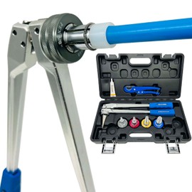 IBOSAD Manual PEX Pipe Expander Tool Kit with 3/8",1/2",3/4",1" Expansion Heads suit for Propex Expansion Meets ASTM F1960 Standard PEX Coupling Fitting Radiant Heat