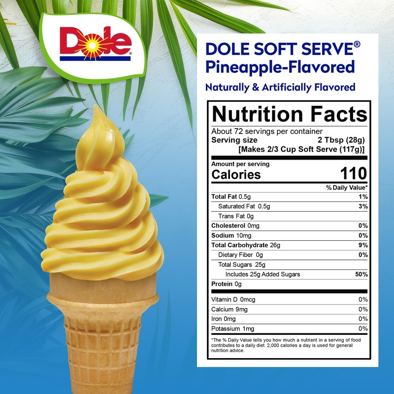 Dole Soft Serve Mix 4.75 Pound, pineapple, 70.4 Ounce