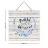 Rustic Wooden Plaque Sign Grateful Thankful Blessed Vertical Wood Plaque