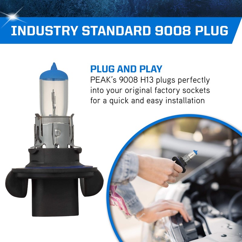 PEAK Power Vision Automotive High Performance 9008/H13 65/55W Headlights (2