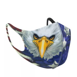 Zan® Lightweight Face Mask 2-Pack USA Eagle Black