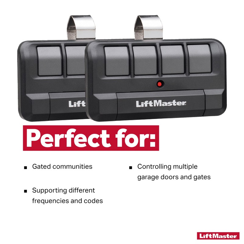 LiftMaster 894LT 4-Button Learning Garage Door Opener Remote Control -
