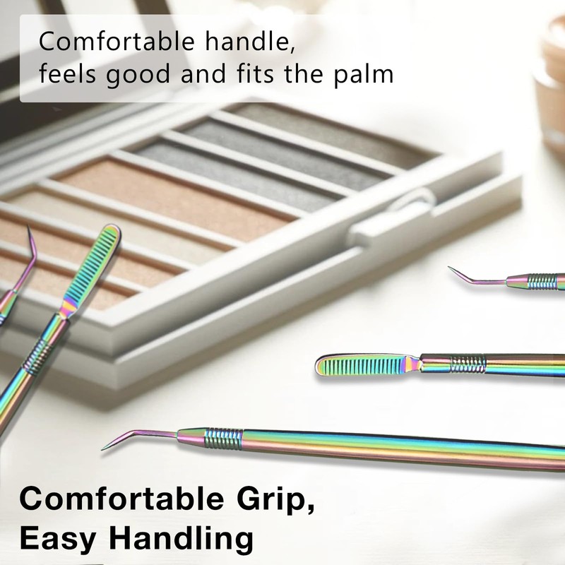 Jaasuee 2-Piece Eyelash Lift Perm Tool Set - Stainless Steel