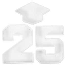 MAGICLULU 2 Pack Graduation Candy Box: Fillable Snack Container for Chocolate Strawberries, Number Candy Holder for Parties, Weddings, Birthdays & Special Events (Candy Not Included)