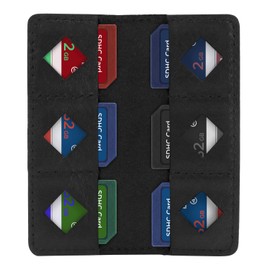 MegaGear Black Leather SD Card Holder