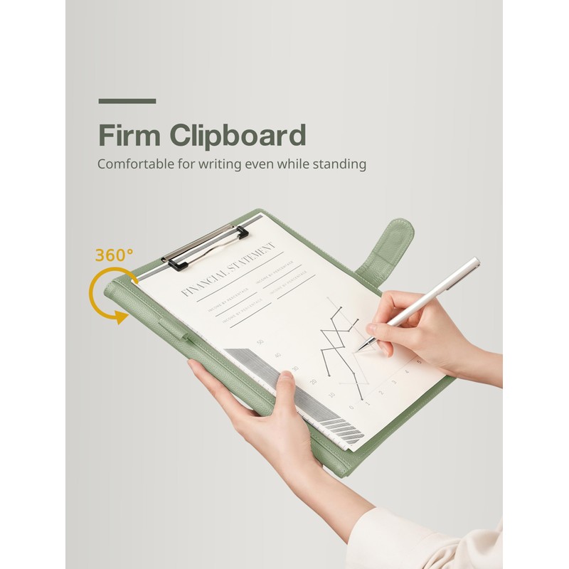 Clipboard Folder Padfolio, Mymazn Writing Portfolio Faux Leather Clipboards with