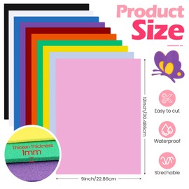Ireer 150 Sheets EVA Foam Sheet Crafts 9 x 12 Inch 10 Color EVA Foam Paper for Crafts Craft Foam Sheet for Crafts Handicraft Foam Craft Sheets for Scrapbooking DIY Arts Craft Kids Preschool Classroom