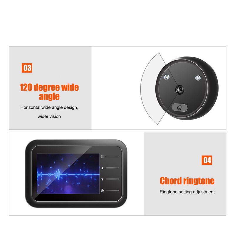 Smart Peephole Camera 2.4in LCD High Definition Infrared Night Vision