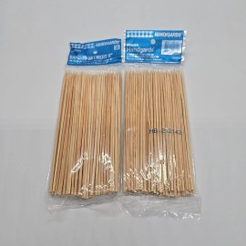 Handgards 200 PCS 6" Bamboo Skewers Natural Wooden 6 inch Eco Friendly Handgards Food Pick