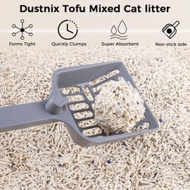 Mixed Tofu Cat Litter - Dust-Free, Fast Drying, and Flushable Clumping Cat Litter - Unscented Kitty Litter for Odor Control (Original 16.5Pounds)