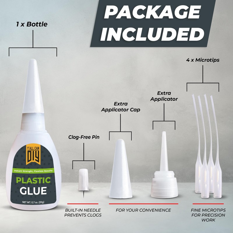 Y'allCanDiy Super Glue for Plastic 20g (0.7 oz) – Cyanoacrylate