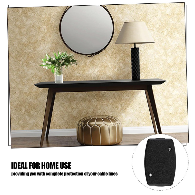 2Pcs Black 3 Terminal Electrical Cable Junction Box 13amp 250v