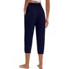 Ficerd 3 Pcs Women's Capri Sweatpants Joggers Casual Sports Cropped
