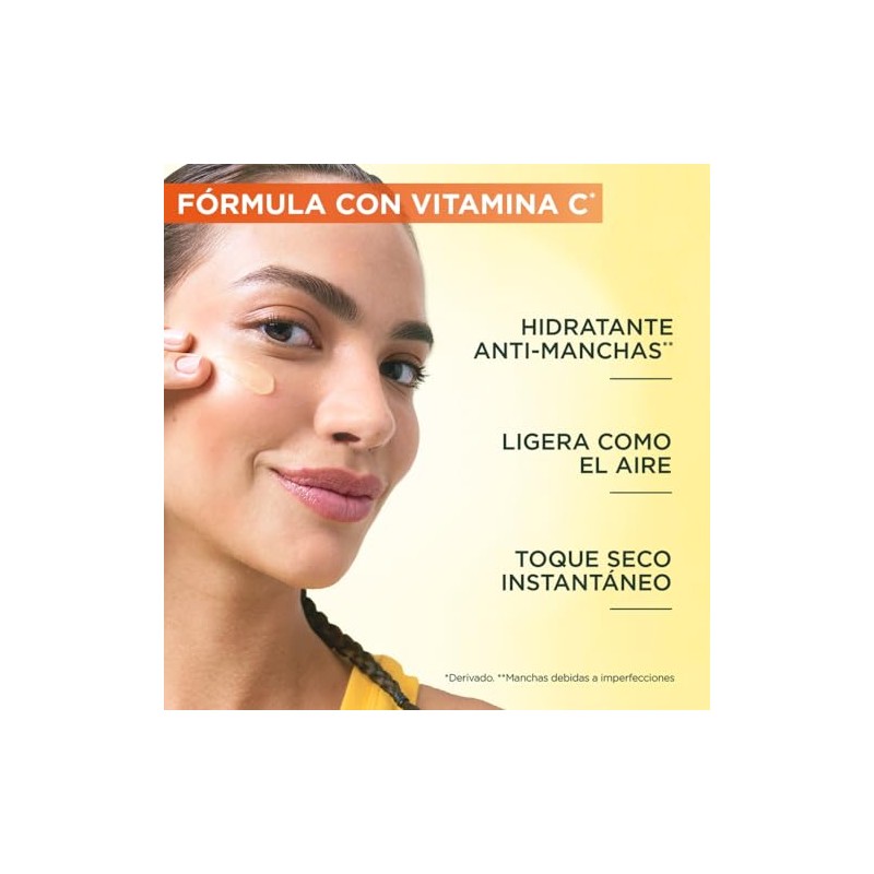 Garnier Crema Hidratante Facial Toque Seco Anti Manchas Vitamina Ácido