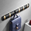Thickened Invisible Hook 5 Hook Wall Mounted Coat Rack Folding