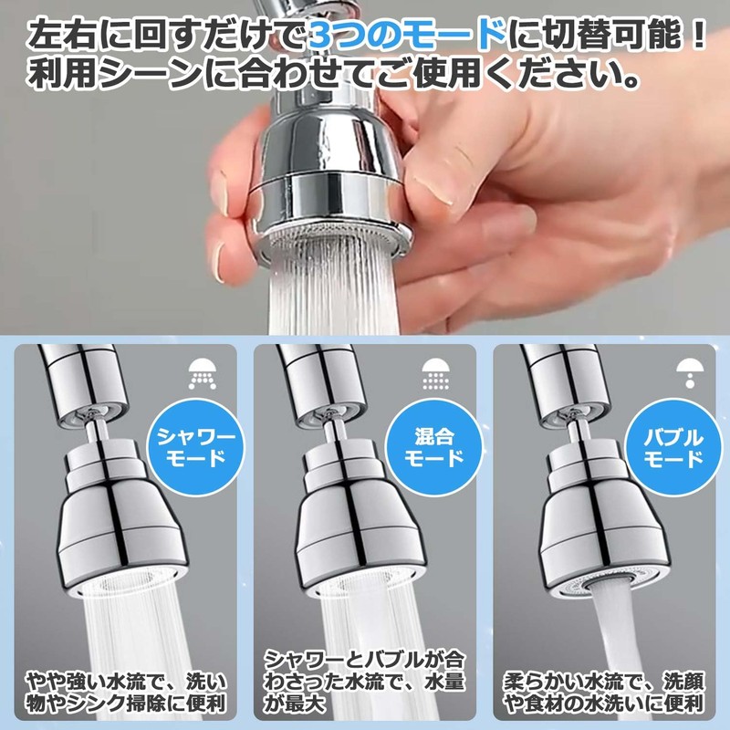 Happy mono Faucet Shower Head Water Saving Kitchen Tip Replacement