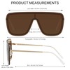 LYZOIT Rimless Oversized Square Sunglasses for Women Men Polarized Flat