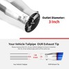 Richeer 3 to 4 inch Blue Burnt Exhaust Tip, 3"