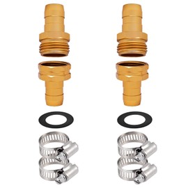 2 Pack 5/8 Inch Aluminum Garden Hose Connector with Stainless Steel Clamps, Garden Hose Repair Kit, Garden Hose Fittings