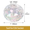 7" Glass Shade Replacement for E26 Pendant Lights, Colorful Hammered