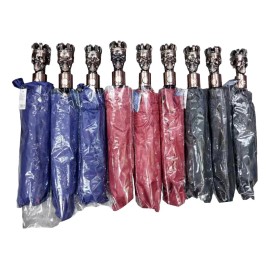 Da Hei Mao 2 Paraguas Sombrilla Mini Automático Mango Calavera Uv