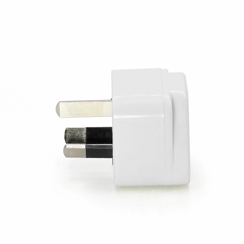LZLRUN Universal Travel Adapter: US,EU,UK to AU, 3-Pin, White 3PCS