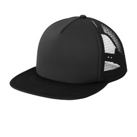 Custom Hat - District Unisex Flat Bill Snapback Trucker Cap -Versatile Use Royal