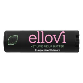Ellovi Natural Lip Butter Lip Balm - Key Lime - Pure Enough to Eat - Made With Just 6 Vegan Ingredients - 100% Natural & Organic Moisturizing Lip Care for All Day Hydration (Single)
