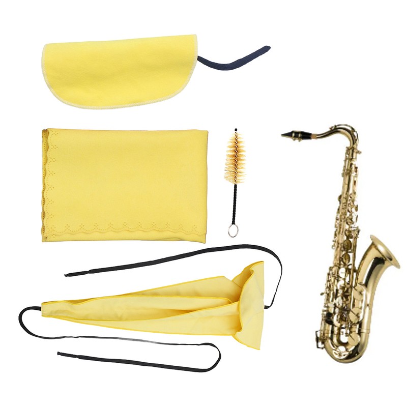 4Pcs Sax Mouthpiece Brush Kit Lightweight Portable Reliable Wiping Cloth