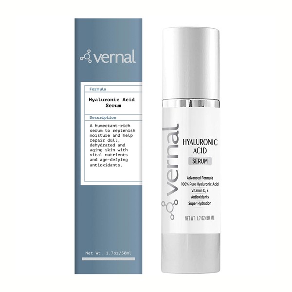 Vernal’s 100% Pure Hyaluronic Acid Serum – Rich With Vitamins C, E and Age-Defying Antioxidants - Anti Wrinkle, Anti Aging Face Serum that Lifts and Firms Skin, Made in USA