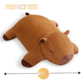VETENSO Capybara Stuffed Animal - 23.6 Inch Cute Capybara Plush Toy for Kids,Birthday for Girls, Boys, and Women