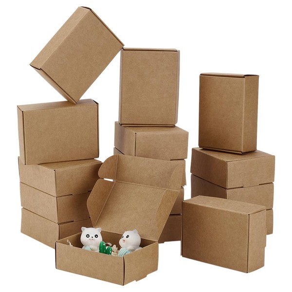 PH PandaHall Pack of 20 Brown Gift Boxes, Small Paper