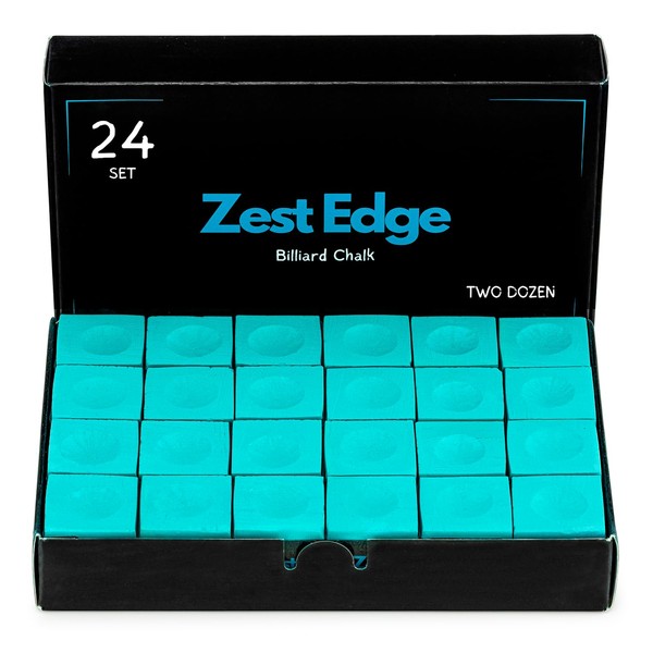 ZEST EDGE 24pc Snooker Chalk for Snooker Cues - 24