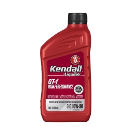 Kendall GT-1 High Performance 10w30 Synthetic Blend Motor Oil (1 Quart)