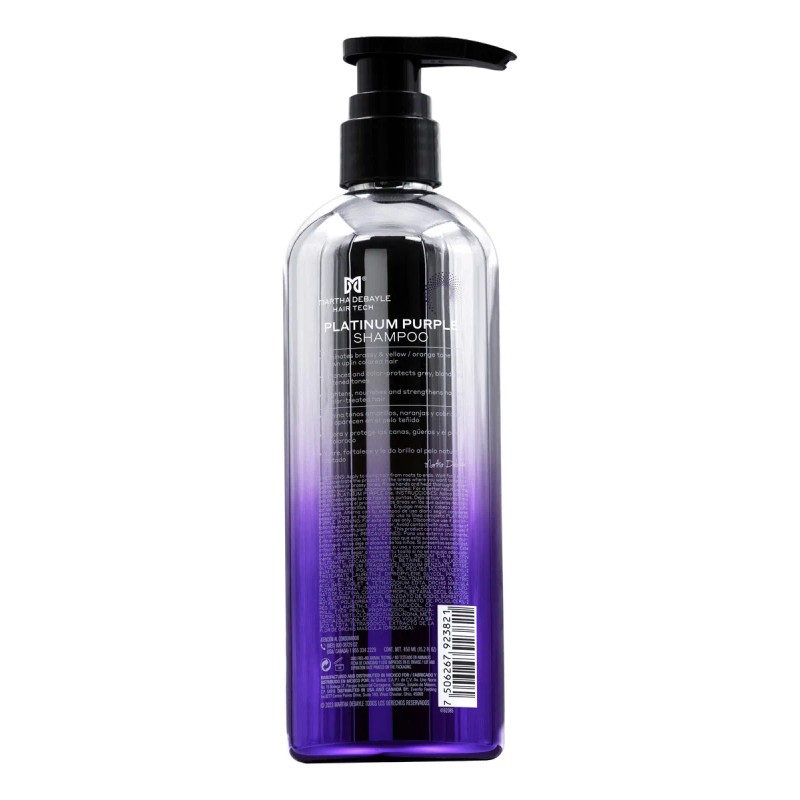 MARTHA DEBAYLE HAIR TECH Platinum Purple Shampoo. Matiza y neutraliza.