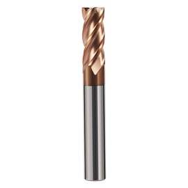 AYCHOLIZ 1pc 4Flutes Carbide Square End Mill 6mm(0.236" Dia),6mm(0.236" Shk Dia) Tungsten Steel Milling Cutter Micro Grain CNC Router Bits for Alloy Steel High Alloy Cast Iron-HRC55-TISIN Coated