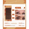 NAGARAKU Eyebrow Extension 0.07mm I-Curl Length 9mm-11mm Brown