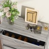 ECACAD 3-Drawer Shoe Storage Cabinet with Ventilate Doors, Wood 3-Tier